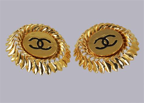 coco chanel earrings replica|vintage chanel cc earrings price.